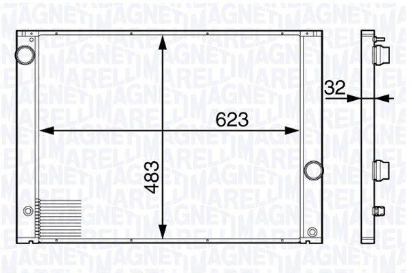 MAGNETI MARELLI radiatorius, variklio aušinimas 350213139700